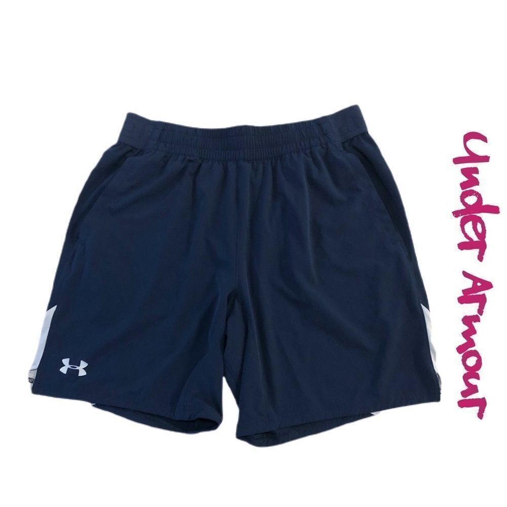 Under Amour HeatGear Athletic Blue Shorts Sz Large